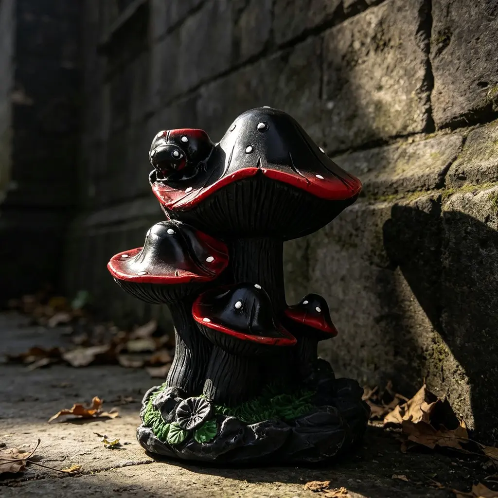 Dark Gothic Mushroom Incense Burner, Incense Holders, Unique Desktop Decor, High Aesthetic Aromatherapy Diffuser, Relaxing Home Atmosphere, Calming Home Fragrance, Perfect for Photoshoots, Fragrance, Home Fragrance Products