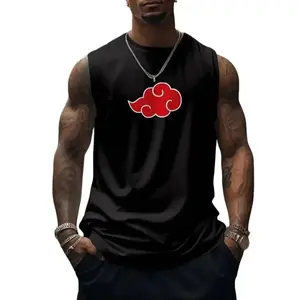 Naruto Akatsuki Cloud Tank Top – Anime Graphic Sleeveless Shirt – 100% Cotton