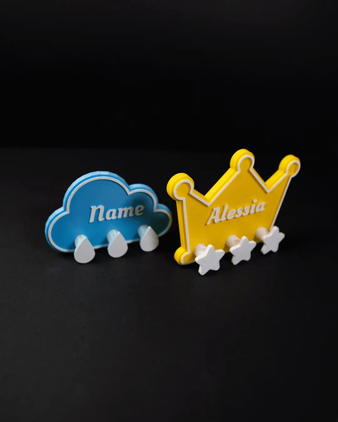 Personalized Name Wall Hooks for Kids Custom Cloud & Crown Decor Nursery Coat Bag Hanger Baby Shower Gift Ideal for Kids Rooms
