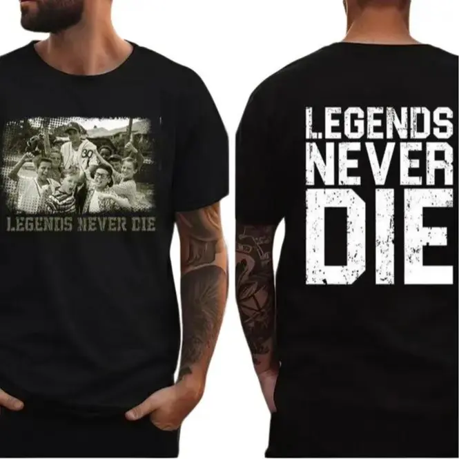 Sandlot Legend Never Diee Graphic shirt Benny The Unisex Heavy Cotton Tee Menswear Womenswear Casual Fashion, Crew Neck Cotton T-shirt