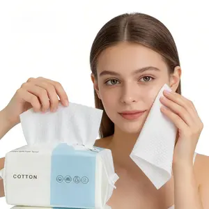 Disposable Face Towels, Single Use Tissues, 1/2/4 Packs Face Towelettes for Washing & Drying, Soft Dry Wipes Facial, Tissue for Camping, Home & Outdoor Activities Use, Korean Facial Cleansing Cloths, Makeup Remover Dry Wipes, Travel Essential