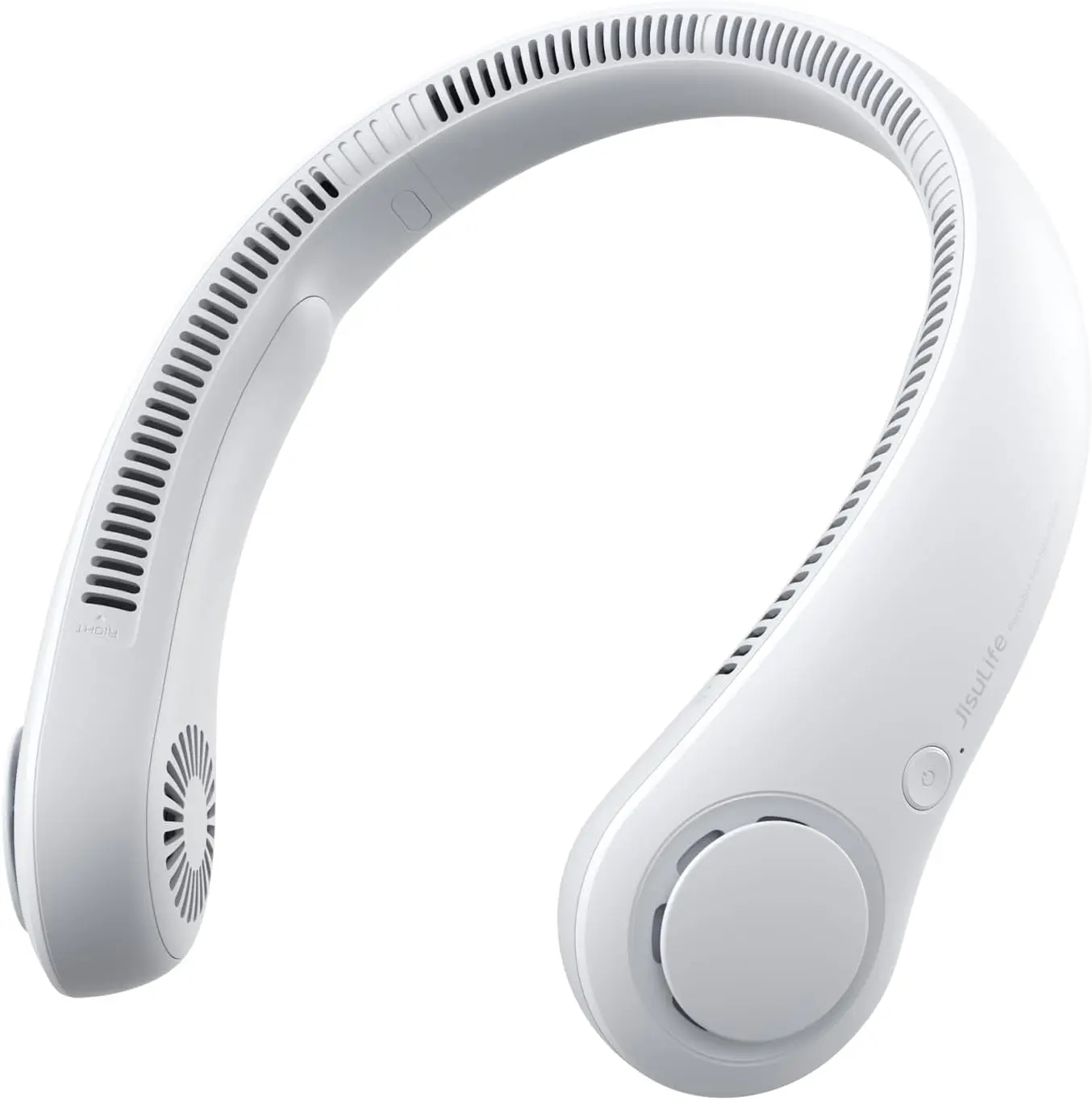 Portable Bladeless Neck Fan, Hands-Free Twistable Wearable Device with 5 Speeds, 4000 mAh Rechargeable Battery, Gift for Adults - Grey