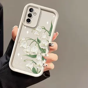 White Lily of The Valley Mobile Phone Cases Suitable for Samsung Galaxy S25 S24 S23 S22 S21 A13 A14 A15 A16 A17 A33 A34 A35 A36 A52 A53 A54 Note20 Fe Plus Ultra Cute Full coverage Soft Protective Cases