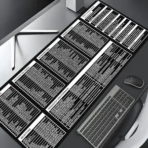 Excel Shortcuts Cheat Sheet Large Gaming Mouse Pad, Multi-size Non-slip Rubber Pad, Desktop Decoration Protection Pad for Laptop, Desktop Computer Games