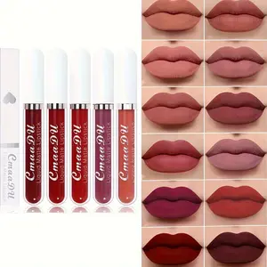 Berry Matte Liquid Lipstick - Long-Lasting, Waterproof, Non-Stick, Fruit Scented, Volumizing, Lightweight, Hydrating, Sweatproof, and Smudge-Proof for All Skin Types - Perfect for Dining, Swimming, and Summer Activities