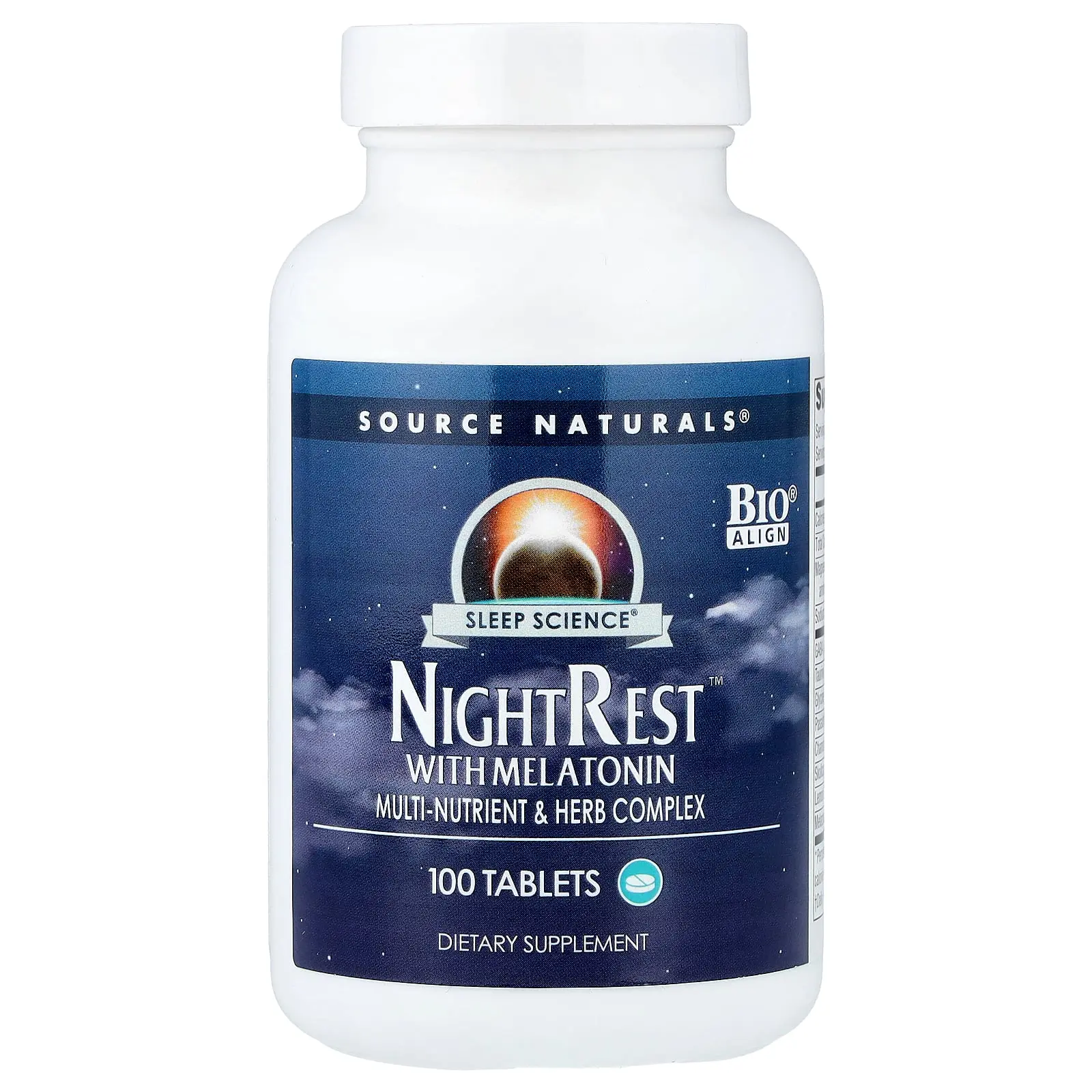 Source Naturals Sleep Science®, NightRest™ With Melatonin, 100 Tablets