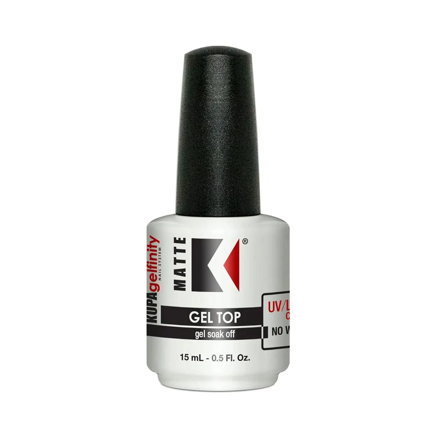 KUPA GelFinity Matte Top Coat, No-Wipe Soak-Off UV/LED Gel Polish for a Flawless Manicure, Cosmetic Nail Care, 0.5 fl oz (15ml), Nail Supplies, Gel Nails At Home