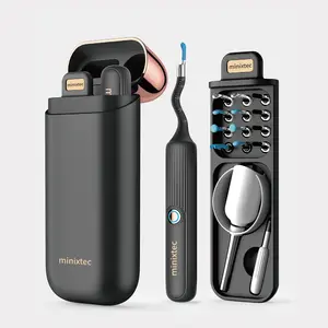 Minixtec Smart Ear Pick with HD Camera E33R - Painless Wax Removal Kit & Visual Otoscope for Kids & Adults - 4 Tools in 1 Kit - Safe & Gentle - Home-Use Endoscope - 100% Private & Secure - Perfect for Family Use