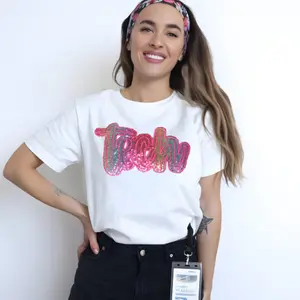 Sequin Rainbow Nurse Tech Shirt