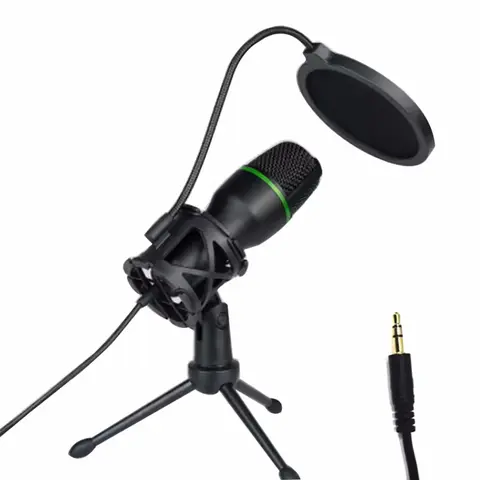 Condenser Microphone USB 3.5mm AUX Wired For PC Laptop Computer Desktop Audio Mic Professional Gaming Accessories Kit Live Streaming Equipment Gamer Sound Live Streaming Podcast RGB light recording live broadcast video song