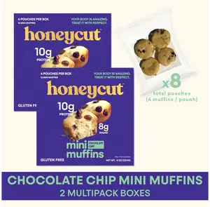 Gluten Free Chocolate Chip Mini Muffins Bundle - Good Source of Protein, Less Sugar - Snack - Cakes