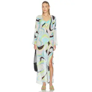 Cin Cin Hotline Moonstone Maxi Dress in Mars Blue