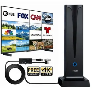 HD Digital TV Antenna for Local Channels, Indoor Outdoor Long Range HDTV Antenna Supports Smart TV Easy Setup