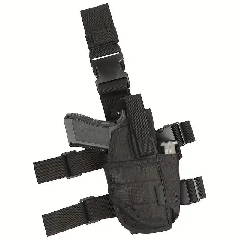 Men's Tactical Drop Leg Thigh Concealed Holster - Durable 9mm Pistol Gear with Magazine Pouch, Adjustable Leg Strap for Airsoft, Hunting - Stability & Support, Concealed Holster 9Mm, Tactical Accessories, Easy Access, Secure, Drop Access, Thigh Mount, Adu