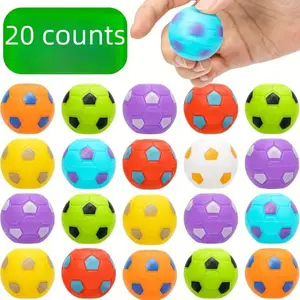 Soccer Ball Shaped Stress Relief Fidget Toy (20pcs/set), Random Color Mini Finger Spinner Toy, Party Gifts, Classroom Treasure Box Gift
