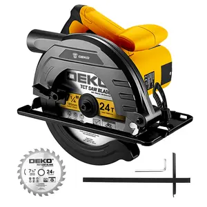 DEKO 7-1/4" (185MM) 10A/1200W Circular Saw | 5500 RPM No-Load Speed | 0-45° Bevel Cutting | Lightweight Power Saw for Wood, Stone, Metal & DIY Projects
