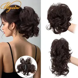 Synthetic Elegant Versatile Curly Ponytail Claw Clip In Hair Extension Adjustable Suitable Easy to Wear For Any Occasion