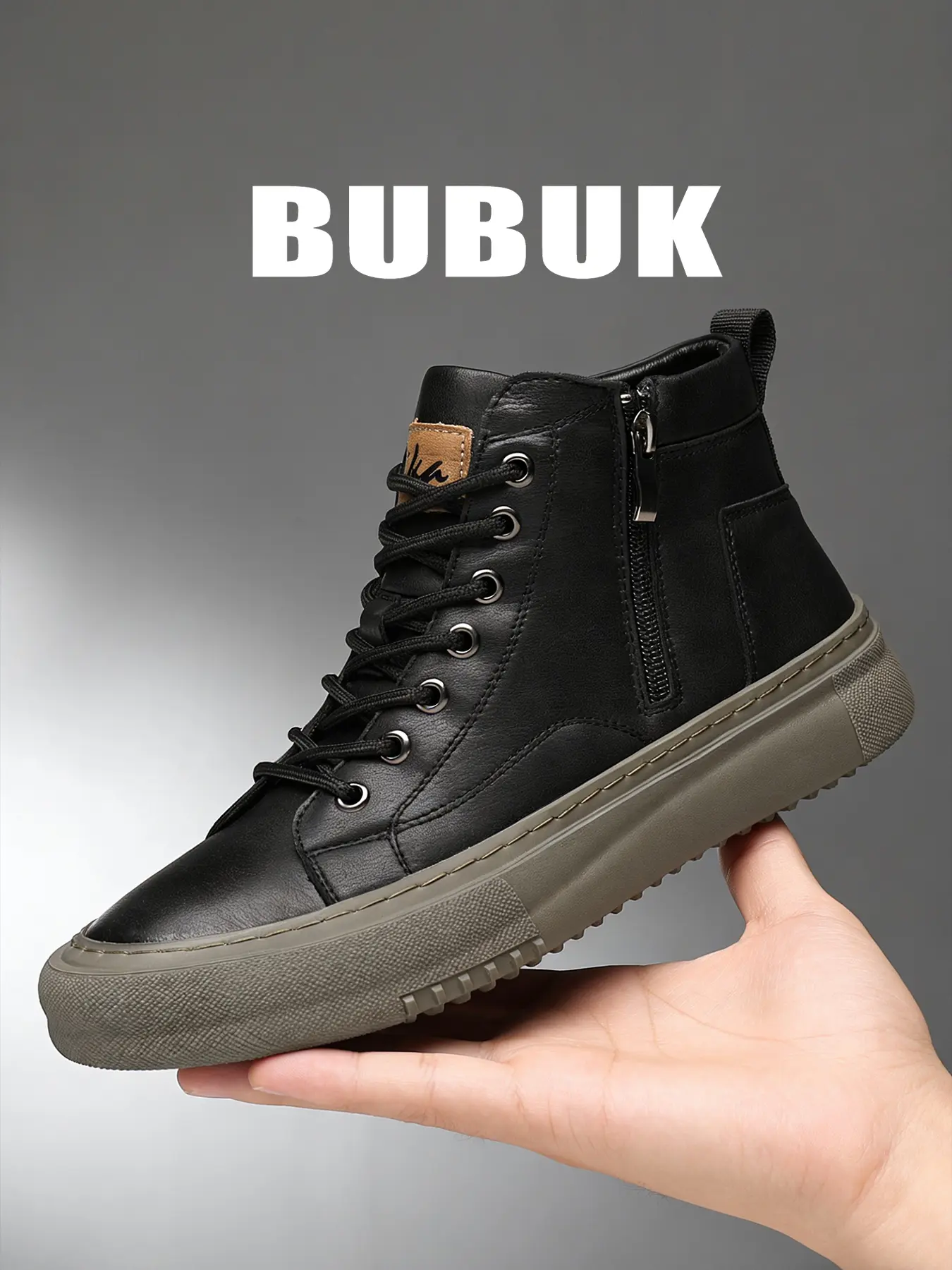 BUBUK Men's Fashion Boots, Lightweight Hiking Boots, Casual Hiking Shoes, Walking Hiking Shoes, Vintage Classic Handmade, Breathable All-Season, Suitable for Daily Wear, Outdoor Sports, Hiking, Running Shoes, Hiking Style Shoes, Hike Footwear