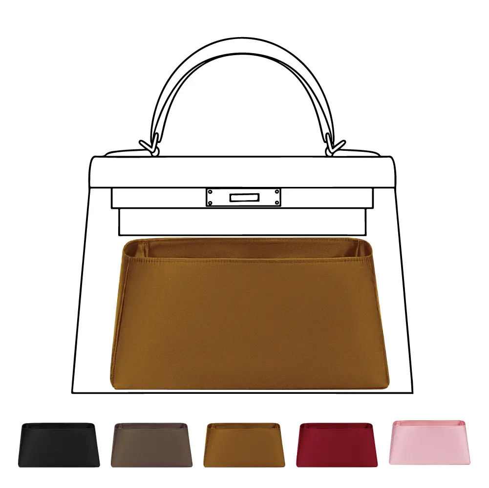 CDHG Silk Fabric Elegant Bag Organizer, Luxury Multi-Compartment Scratch Guard - Silky Smooth Shaper for Women’s Birkin 25/30/35 Handbags for Bag Organization, Elegant Bag Organizers