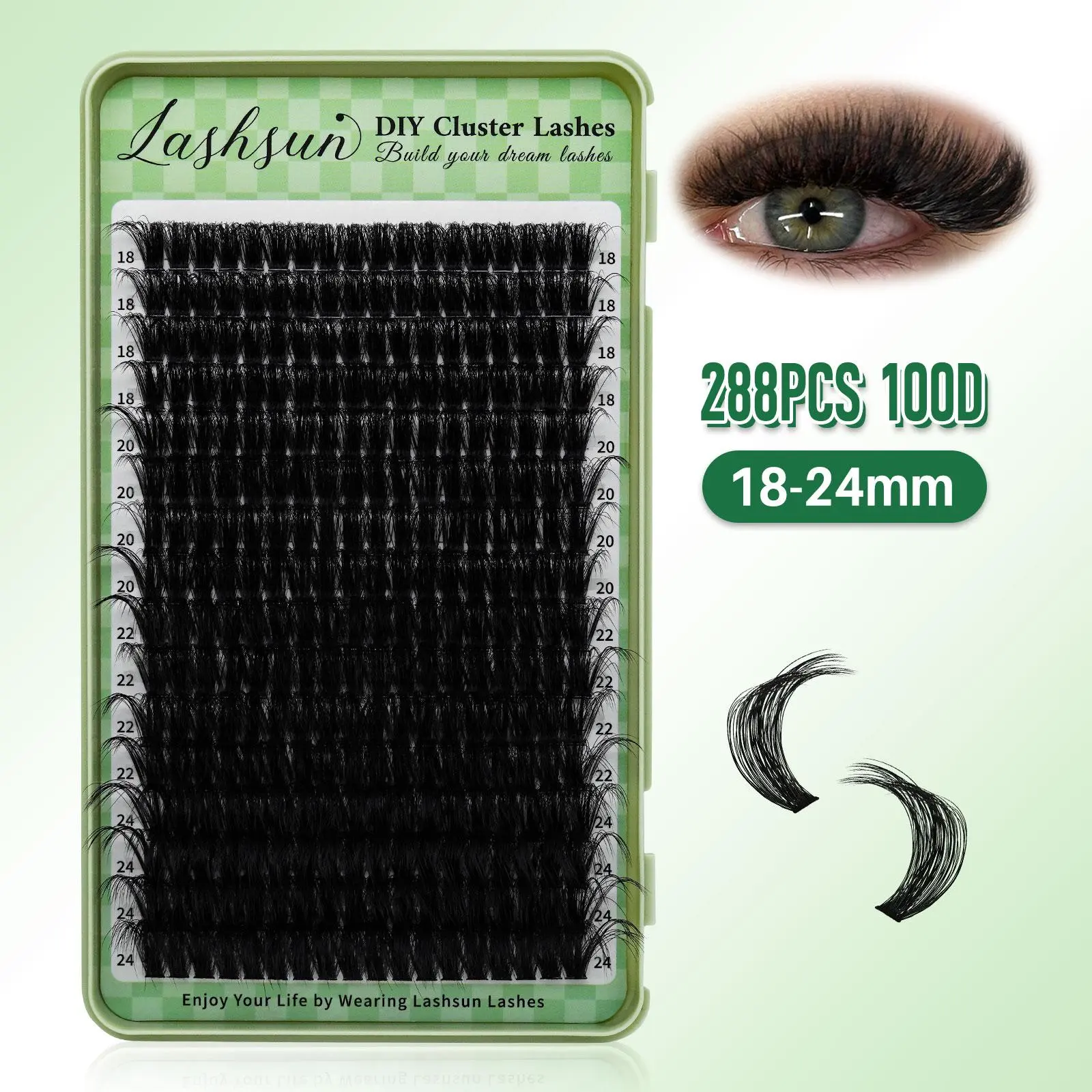 100D(Mix 18-24mm) Only Lashes