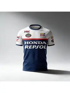 Collector's Edition Honda Repsol HRC Racing Team Fan T-Shirt, Stylish, Breathable, Quick-Drying Sports T-Shirt, Racing Merchandise, Unisex, Street Style, Energetic Men's T-Shirt