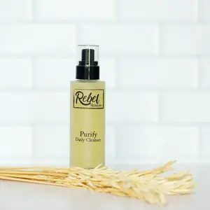 Rebel Skincare Purify Daily Cleanser - Gentle Anti-Aging Gel with Organic Honey, Vitamin E & Provitamin B5, Non-Stripping, Soothing & Nourishing, 3.4 oz / 100 ml