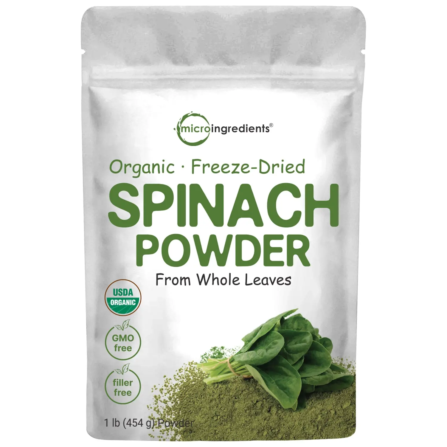 Micro Ingredients Organic Spinach Powder, 1lb Micro Ingredients Organic Spinach Powder, 1lb