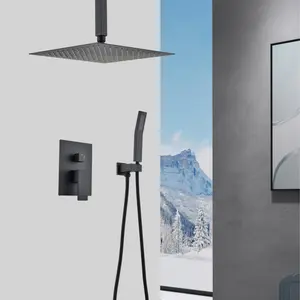 (High end and high-quality)Ceiling Mounted Shower System Combo Set with Handheld and 16"Shower head
