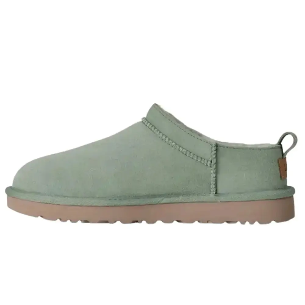UGG Women's Classic Slip-On Flat Heel Slippers, Shoes for Women, Micro Artichoke (1173891-ART)