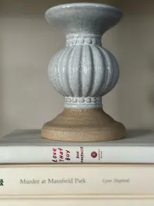 White Ceramic Candle Holder