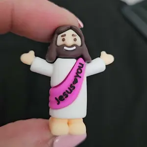 30/50 Mini Jesus "Jesus Loves You" Rubber Figurines, Tiny Jesus Ornament Decor That’s Perfect for Playing Hide-and-seek with Easter Eggs on Sundays, Ideal Gifts for Religious Parties and Christenings, and Versatile Religious Decorations