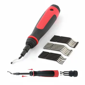 - Extendable  Deburring Tool with 16 Extra Swivel  - Works  Metal, , PVC Pipes, Copper, Plastic and  Printed Edges - Plumbing &  Printing Burr Removal Reamer Tool