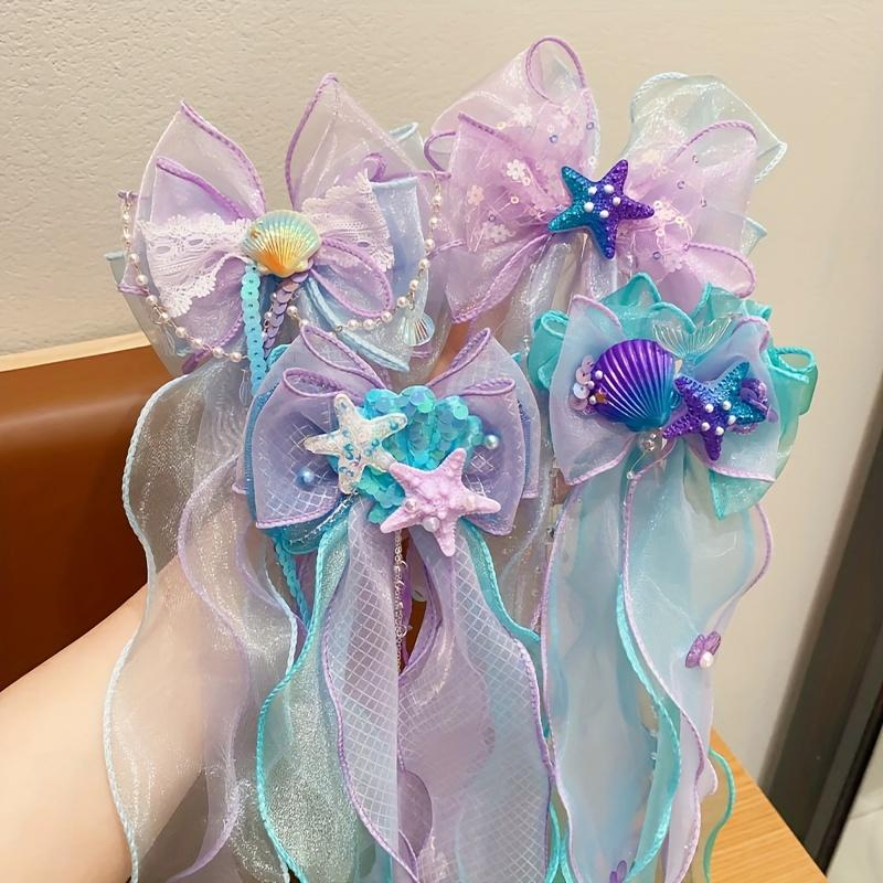 Hair Bows for Girls Colorful Ribbon Hair Bows Princess Bows Hair Barrettes Alligator Clips for Girls Teens Hair Accessories