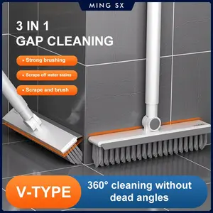 Bathroom Floor Brush For Kitchen Multi-functional Gap Brush The Ground Seam Brush Tile Long Handle Wall Wash Toilet Cleaning Bathroom Cleaning Tool