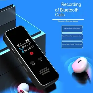 Back Clip Professional Voice Recorder AI Mp3 Player Hidden Secret Spy Mini Bluetooth Timer HD Noise Canceling Recording to Text
