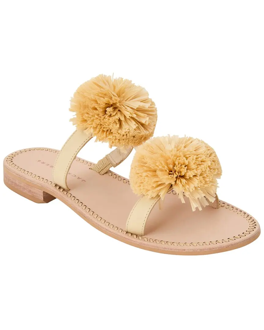 Jack Rogers Daffodil Raffia & Leather Sandal