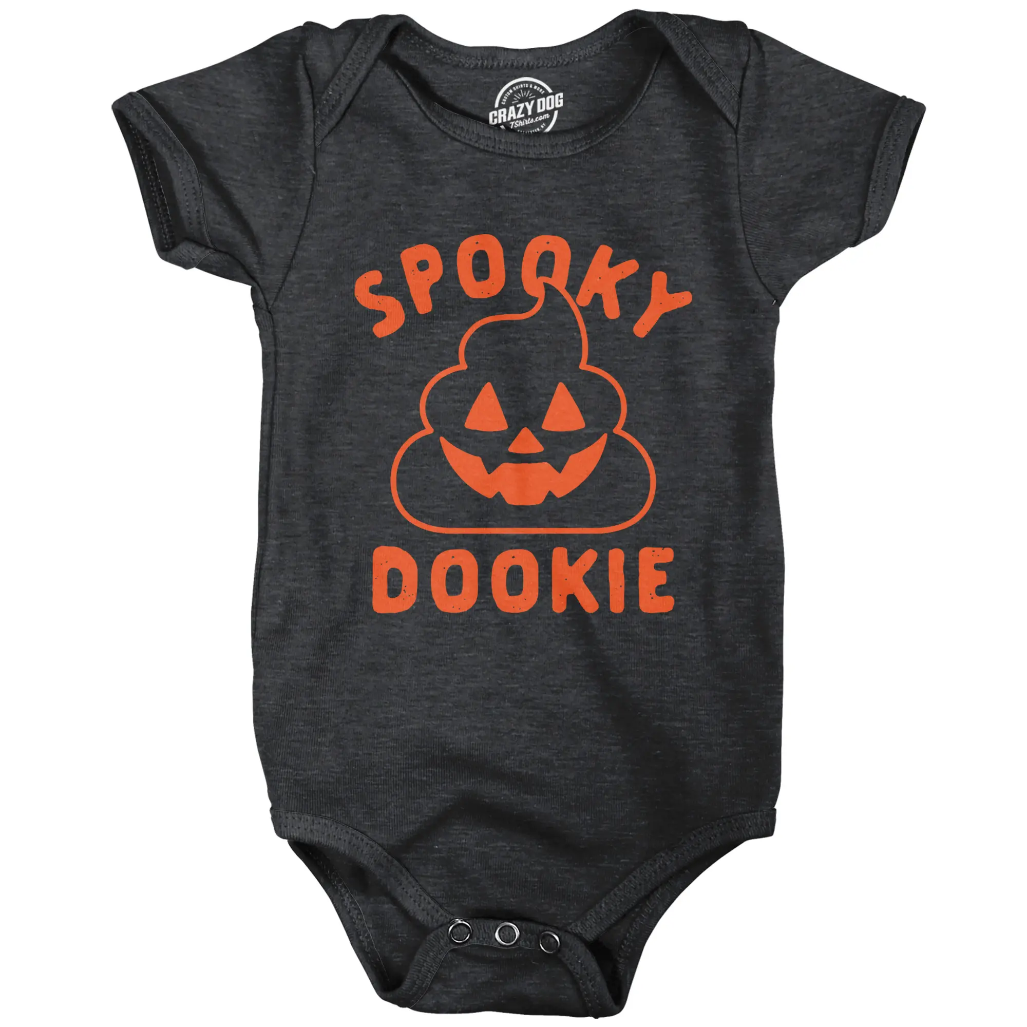 Spooky Dookie Bodysuit Funny Sarcastic Halloween Graphic Jumper for Infants Funny Baby Onesies Halloween Clothes for Baby Funny Sarcastic Onesie Novelty Onesie Black -