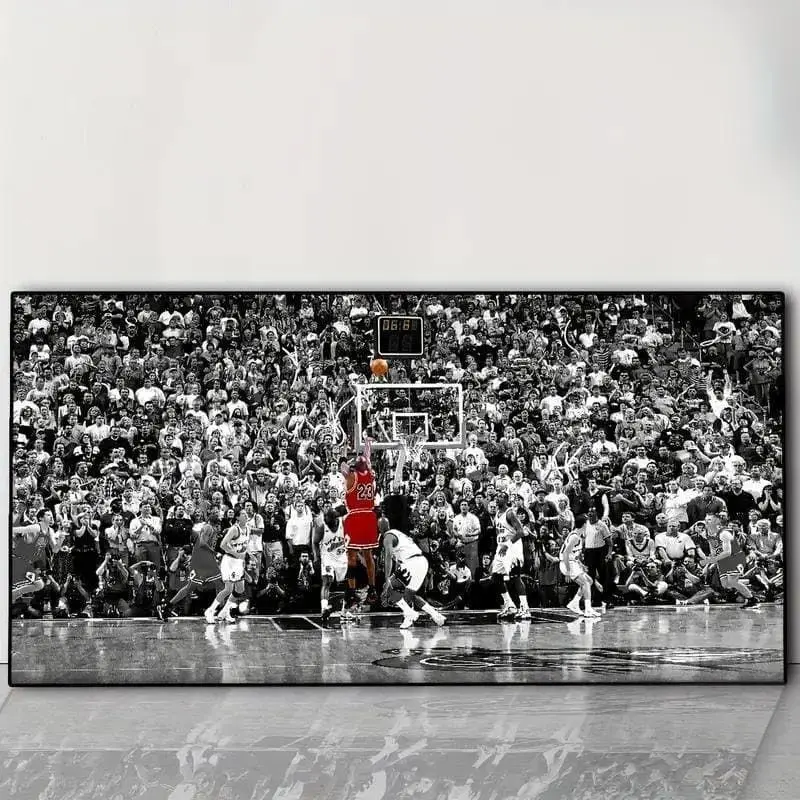 [SALE UP TO 43%] Michael Jordan Basketball Poster, Sports Legend Wall Art, Motivational Silk Print for Game Room, Gym, or Office Decor [UNFRAMED]