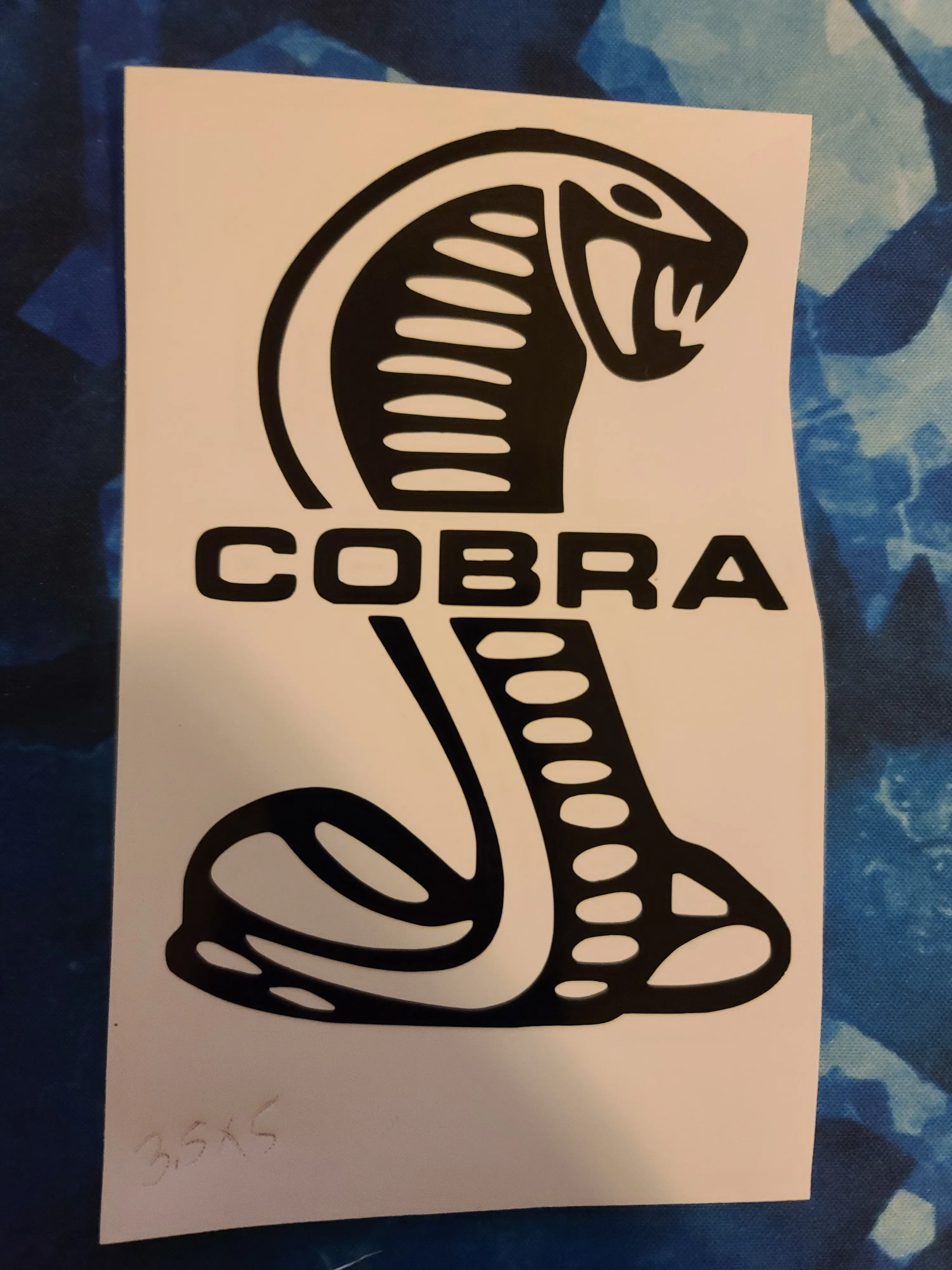 Cobra 6x4 Snake Decal for Car Exterior - Personalize with Your Choice of Colors