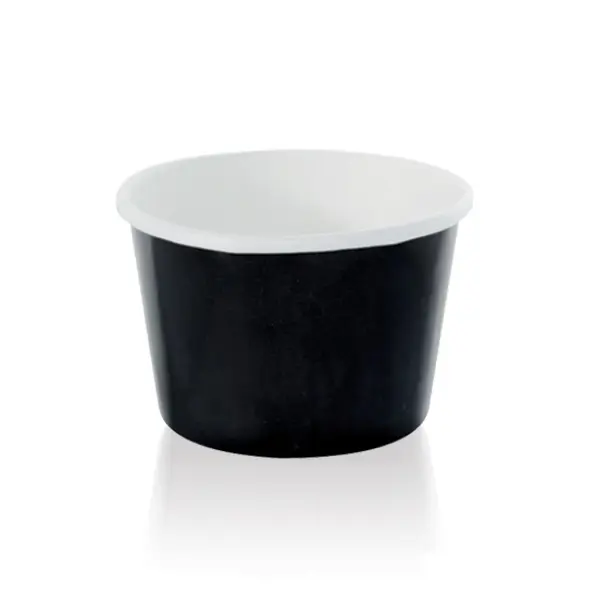 Packnwood 210POC181N Disposable Black Paper Cup - 6.1 oz, 3.5 Dia. x 2 in.
