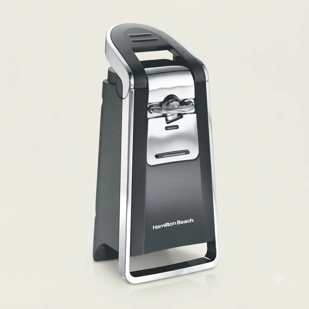 Hamilton Beach Smooth Edge Electric Can Opener Black Stainless Steel One Touch Hands Free Automatic Can Opener