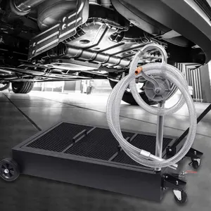20 Gallon Oil Drain Pan - Foldable 76L Low Profile with Pump, Hose, and Swivel Casters Wheels for Kitchen Use - Dispensers