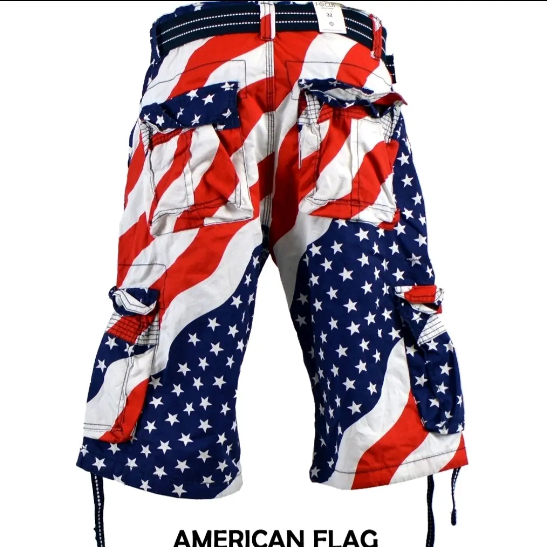 Men's American Flag Cargo Shorts