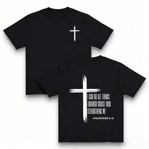 Christian Cross Hoodie Philippians 4:13 Bible Verse Sweatshirt Unisex Faith Inspiring Pullover Jacket Casual Fall & Winter Wear