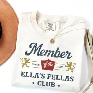 Comfort Colors Ellas Fellas Club Shirt, Vintage Graphic T-Shirt, Trendy Unisex Tee, Casual Streetwear Style
