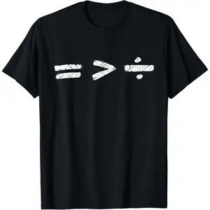 Cotton Graphic Tees Streetwear Gifts Equality is Better than Division Equal Rights Math Symbol T-Shirt