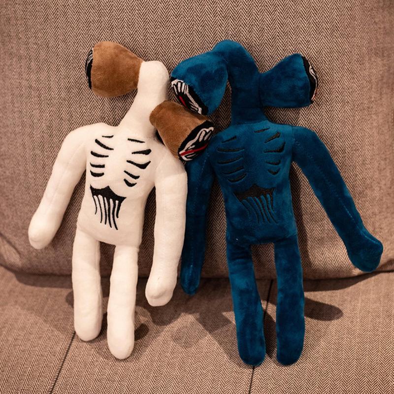 Siren Head Plush Toys Limbs Movable Double-Head Monster Cartoon Cat and Dog Doll, Plush Toys for Halloween and Christmas Party Birthday Gift