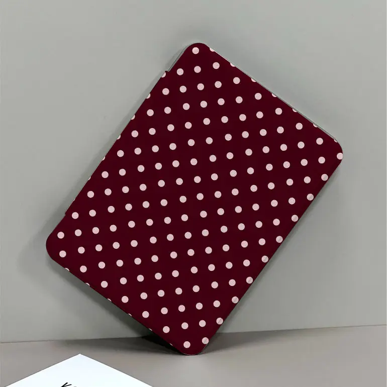 Polka Dot E-Reader Protective Case for Multiple Kindles - Compatible with 6-in 2022/2024 Handheld Devices & 6.8-in/7.0-in Paperwhite 11th/12th Gen, Slim TPU+PU Leather Cover, Lightweight Transparent Soft Back, Auto Sleep Accessory