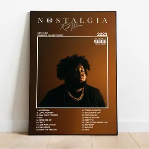 Rod Wave Nostalgia Poster Decor Photo Ornaments Decoration Artistic Wall Room Print Wall Art Poster Frameless Canvas Wrap Frame Vibrant Print Modern Cool Design