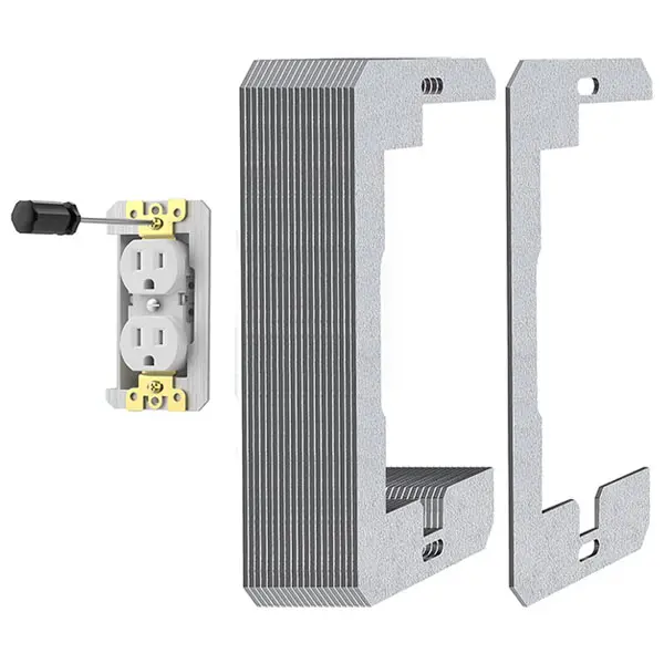 20 Pcs Galvanized Steel Wall Spacers - 4.2x2.2in Solid Metal Flush-Fit Leveling Plates for Home Repair of Loose Electrical Receptacles, Switches, 4.2X2.2"